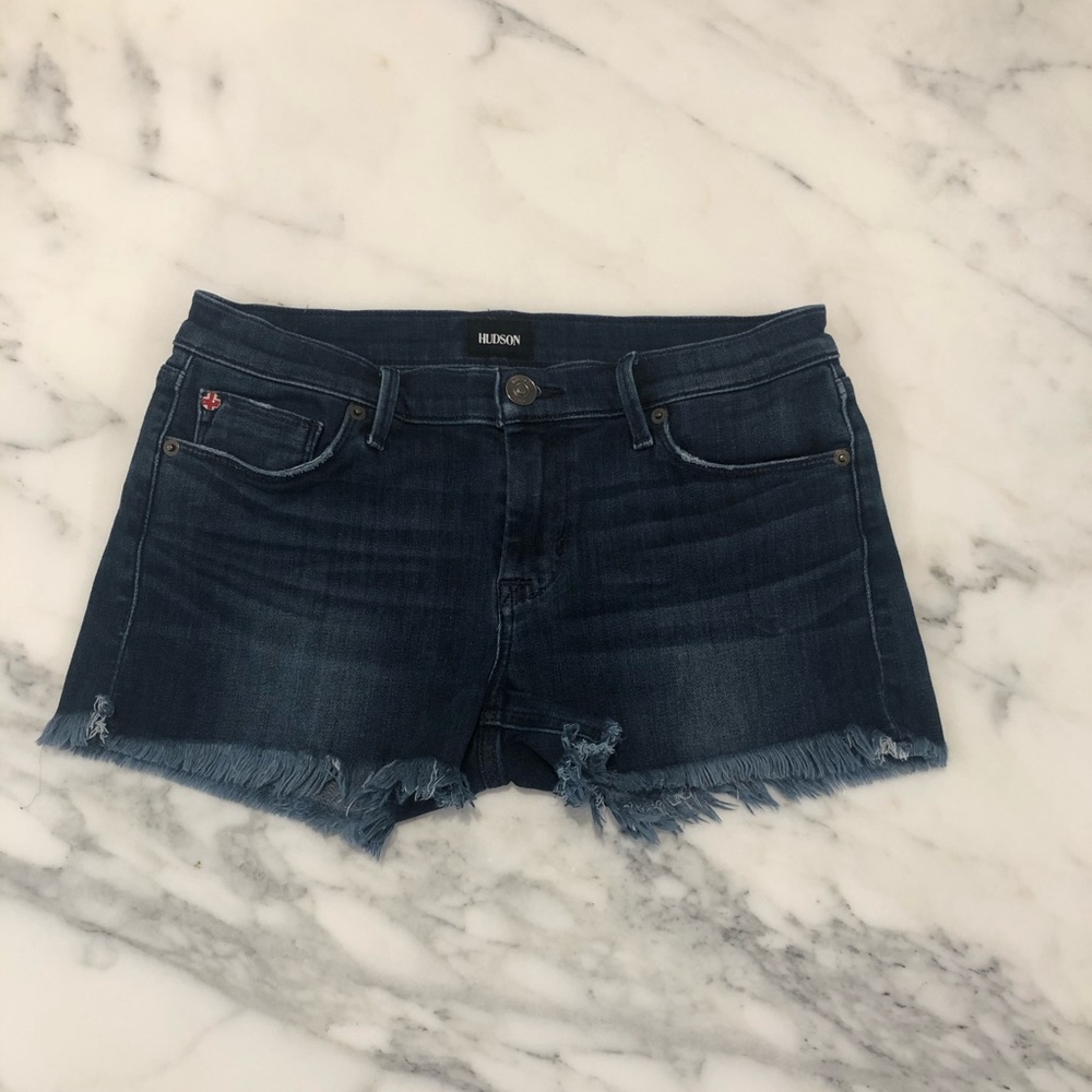 Hudson frayed jean shorts